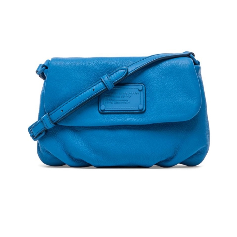 Marc Jacobs blue leather crossbody bag